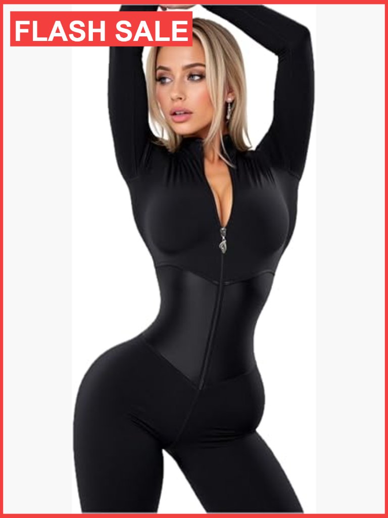 Athletic One Piece Jumpsuit With Tummy Control Butt Lifting Workout Romper